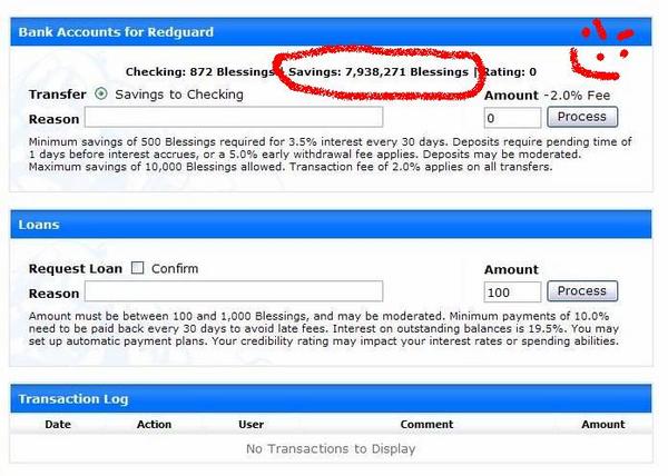 CF2 Bank Account
Check out the Savings Account!!  Woot!! :D