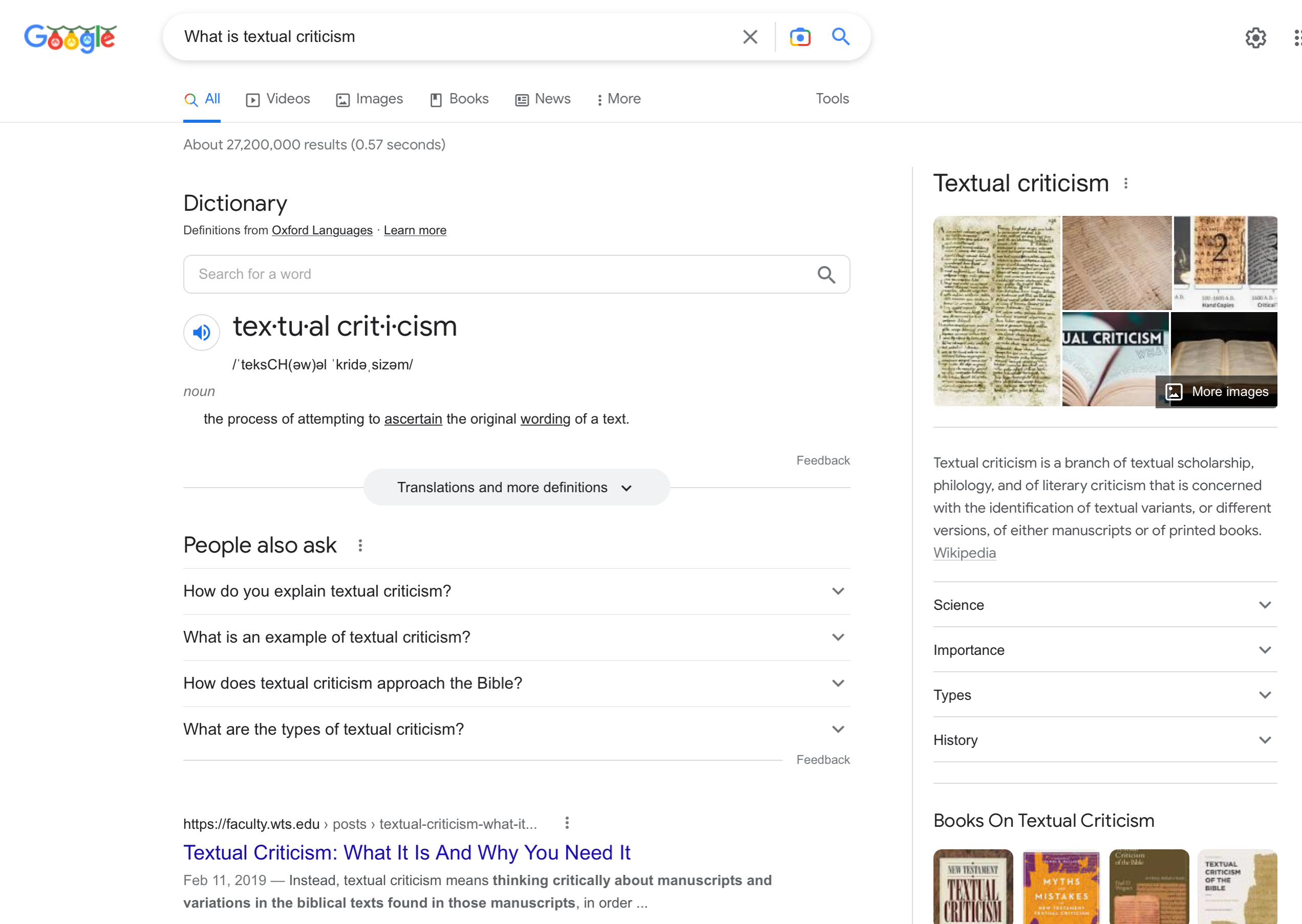 Definition of Textual Criticism