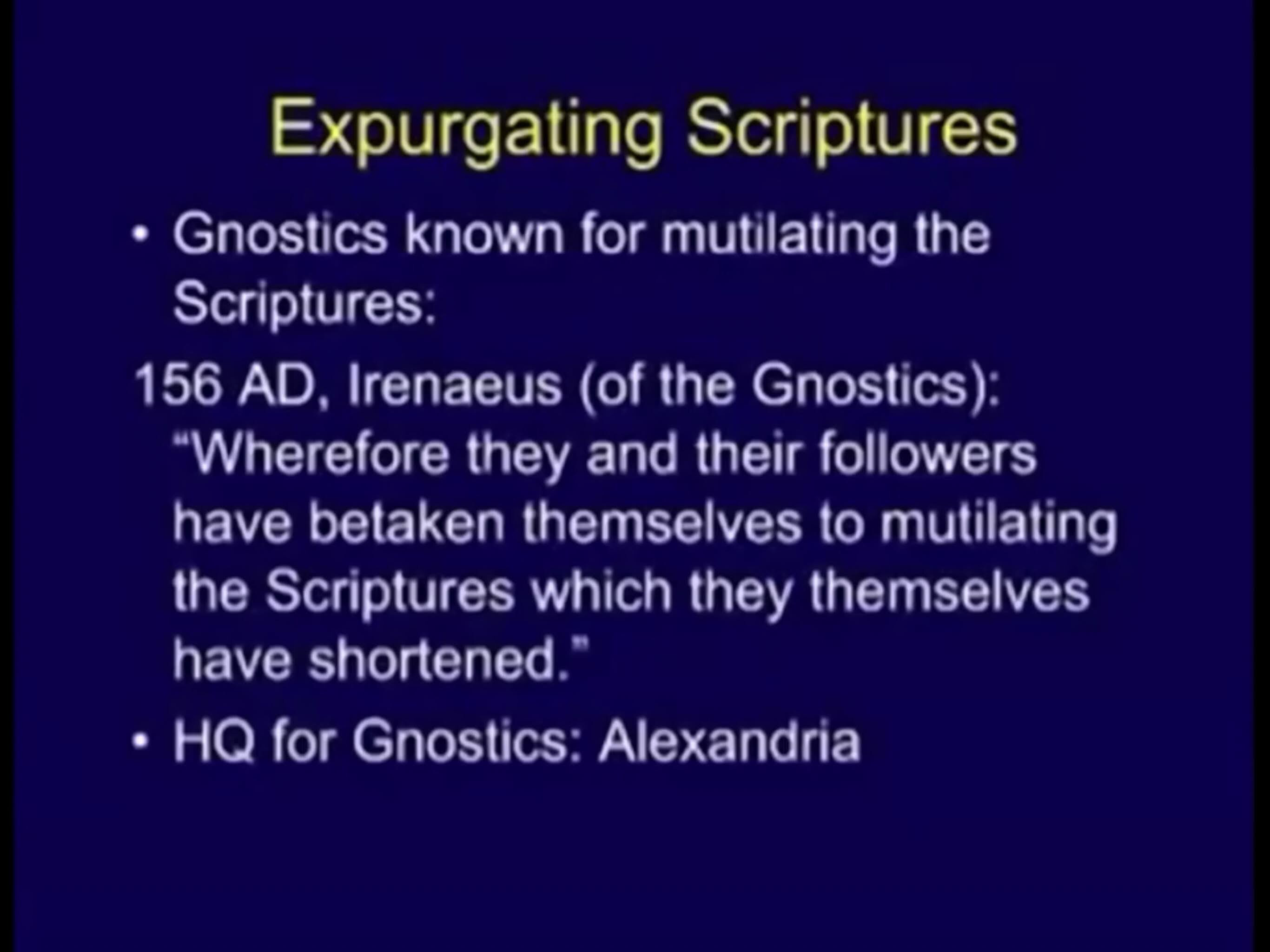 Expurgating Scriptures