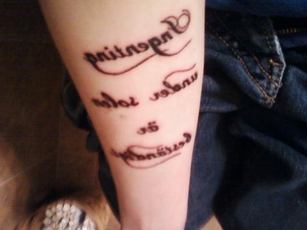 In swedish on my forearm reading "Nothing under the sun is forever."