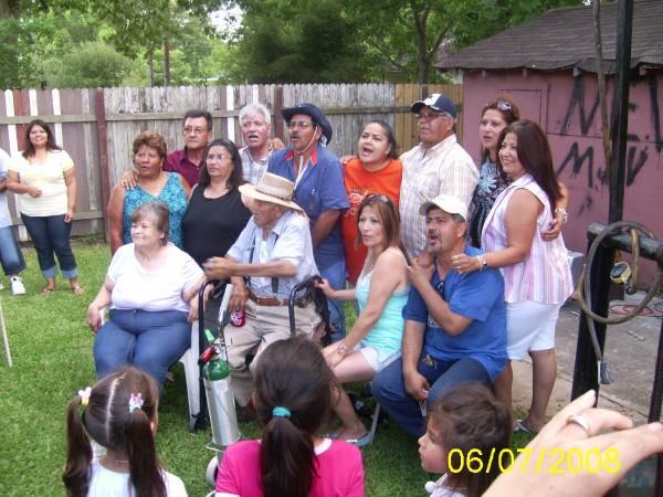 My grandpa and his sons and daughters. My aunts and uncles
