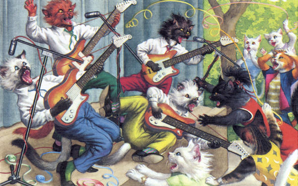 Rock and roll cats