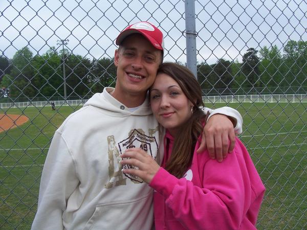 Shane and Kim, my middle son and daughter at a ball park that I was airbrushing at.