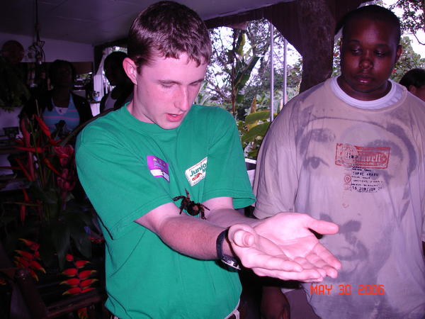 Still holding a tarantula in Costa Rica