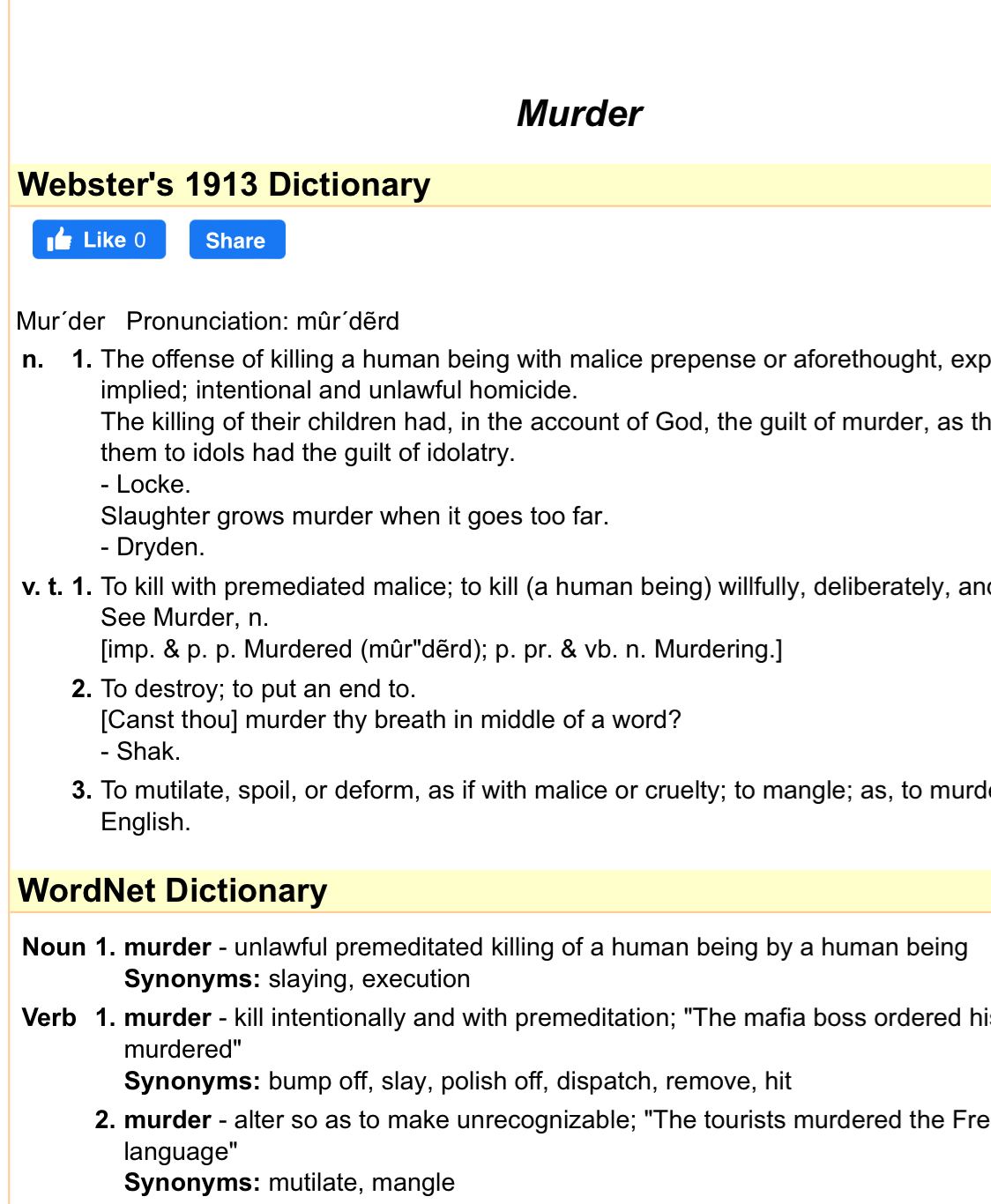 The word “murder” (Bible Study)