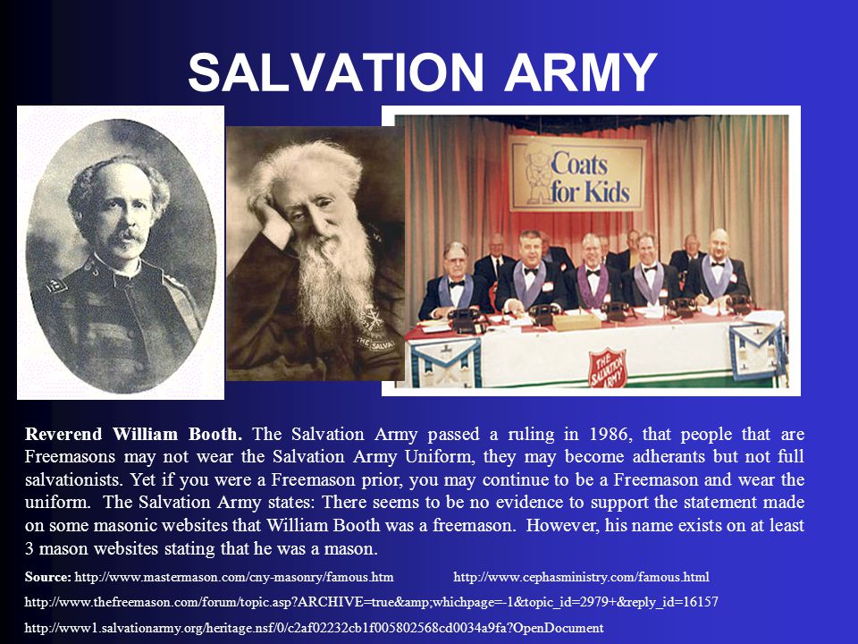 William Booth, Masonic Member Exposed.