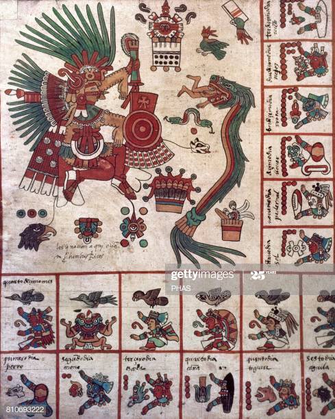 borbonic-codex-or-borgia-codex-precolumbian-period-aztecs-deity-picture-id810693222