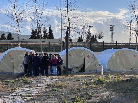 Local Turkish Christians Operating a Makeshift Kitchen for Earthquake Survivors and Emergency Workers